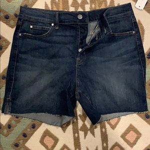 NWT Level 99 Frayed Hem Shorts Dark Wash Size 31